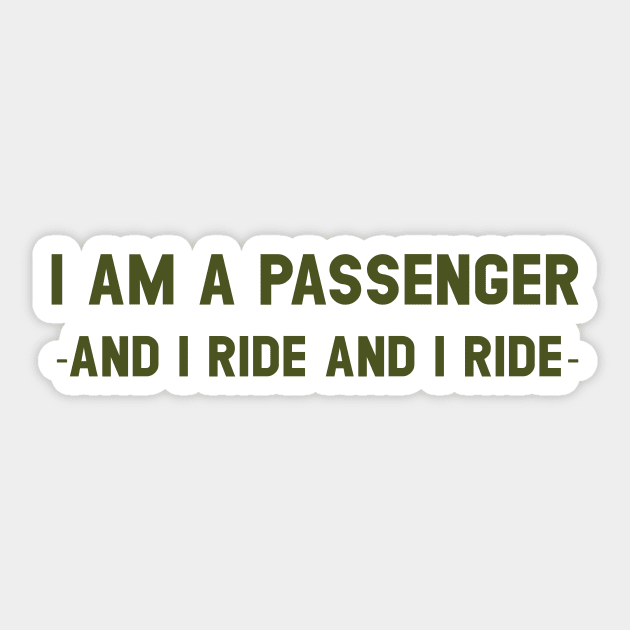 The Passenger, green Sticker by Perezzzoso